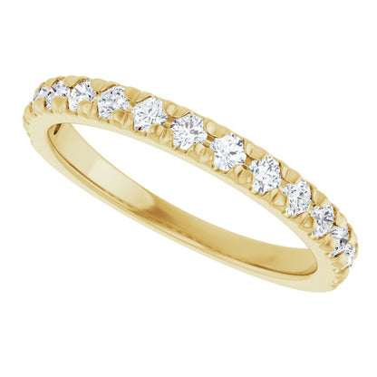 1/2 CTW Lab-Grown Diamond French-Set Anniversary Band