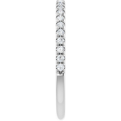 Platinum 1/5 CTW Natural Diamond French-Set Anniversary Band
