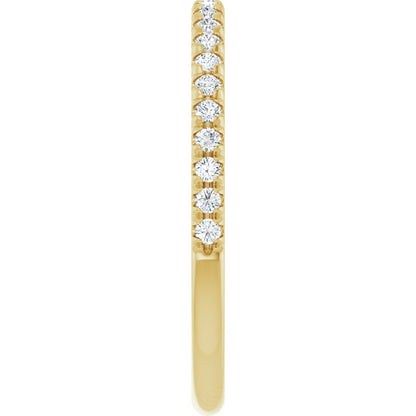 1/5 CTW Lab-Grown Diamond French-Set Anniversary Band