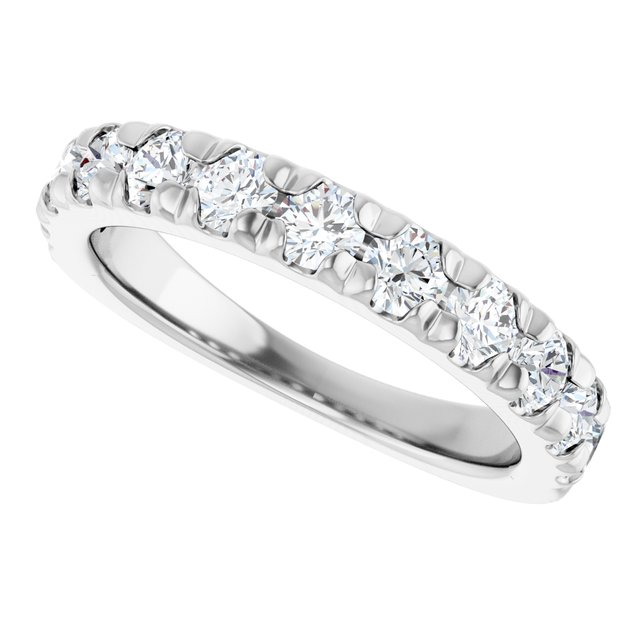 1 CTW Natural Diamond French-Set Anniversary Band, 3.4 mm