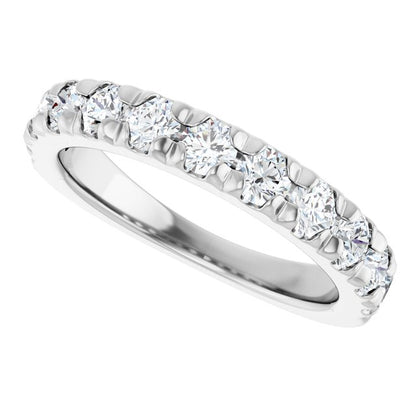 1 CTW Natural Diamond French-Set Anniversary Band, 3.4 mm