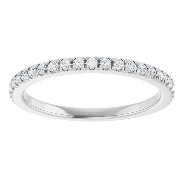 Platinum 1/5 CTW Natural Diamond French-Set Anniversary Band
