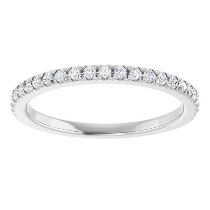 Platinum 1/5 CTW Natural Diamond French-Set Anniversary Band
