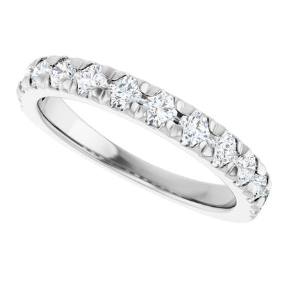 3/4 CTW Natural Diamond French-Set Anniversary Band, 2.9 mm