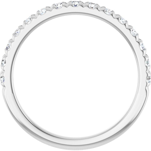 3/8 CTW Natural Diamond French-Set Anniversary Band, 2.4 mm