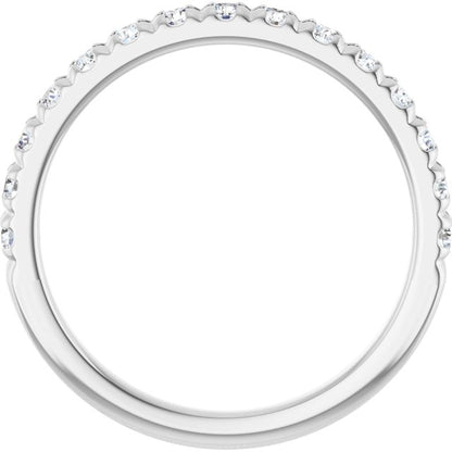 3/8 CTW Natural Diamond French-Set Anniversary Band, 2.4 mm
