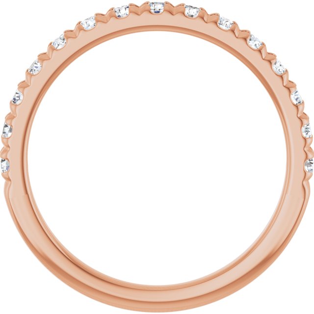 14K Rose Gold Natural Multi-Gemstone French-Set Anniversary Band