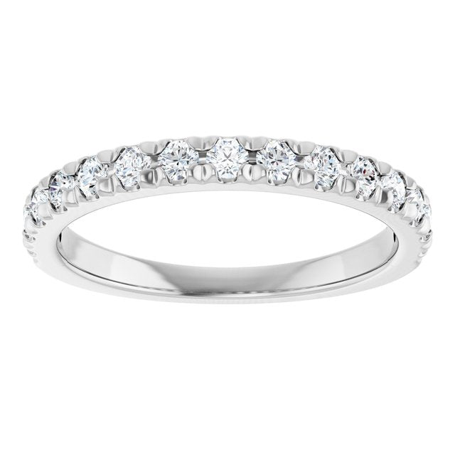 3/8 CTW Natural Diamond French-Set Anniversary Band, 2.4 mm