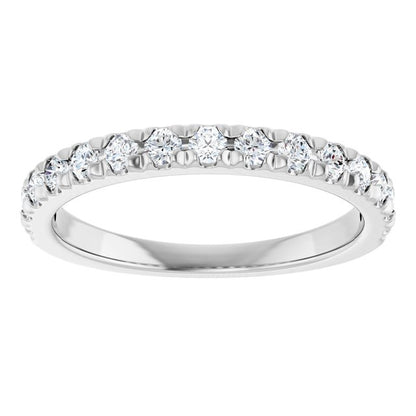 3/8 CTW Natural Diamond French-Set Anniversary Band, 2.4 mm