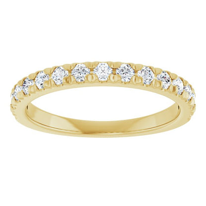 1/2 CTW Lab-Grown Diamond French-Set Anniversary Band