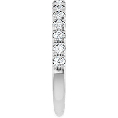 3/8 CTW Natural Diamond French-Set Anniversary Band, 2.4 mm