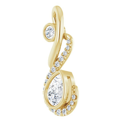 14K Yellow Gold 1/2 CTW Diamond Pendant