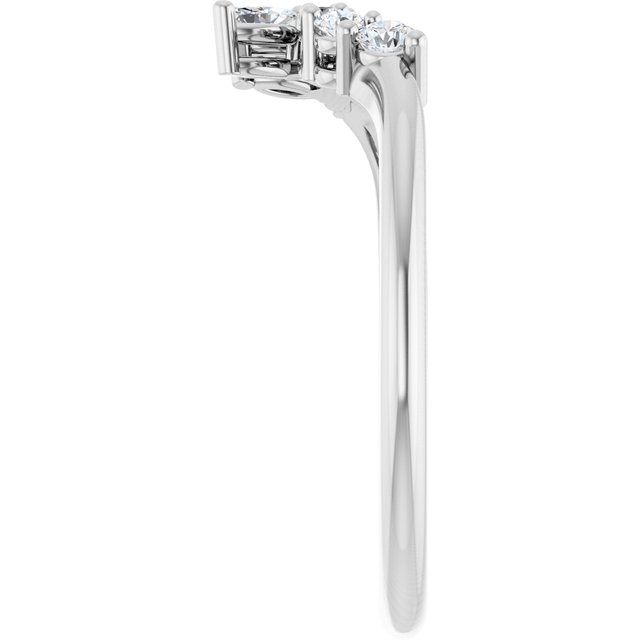 1/5 CTW Natural Diamond Contour Band, 7.5 mm