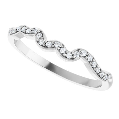 .08 CTW Natural Diamond Matching Band, 1.6 mm