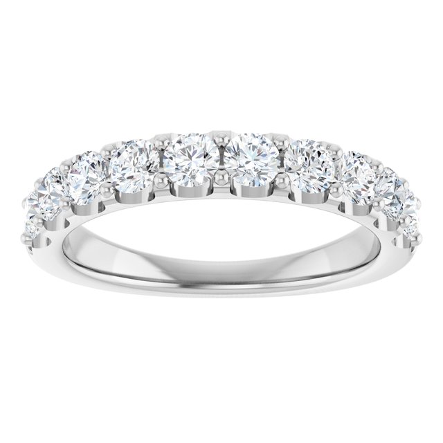14K White Gold 9/10 CTW Anniversary Band, 3.5 mm — Natural or Lab-Grown Diamond
