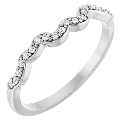 .08 CTW Natural Diamond Matching Band, 1.6 mm
