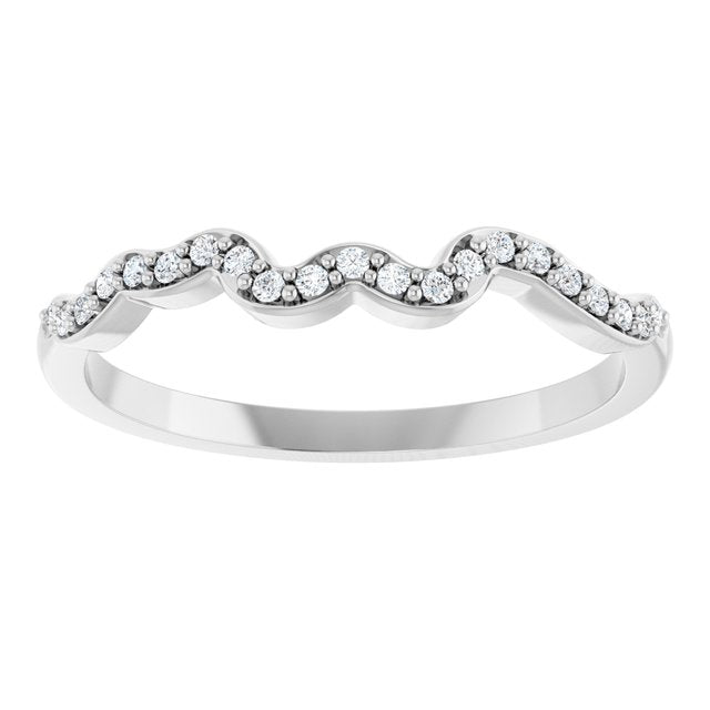 .08 CTW Natural Diamond Matching Band, 1.6 mm
