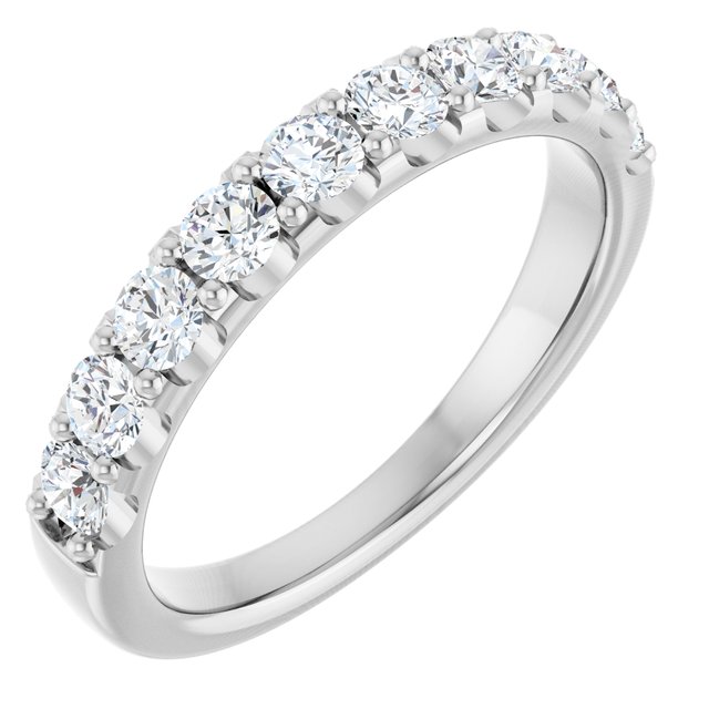 14K White Gold 3/4 CTW Anniversary Band, 3.3 mm — Natural or Lab-Grown Diamond