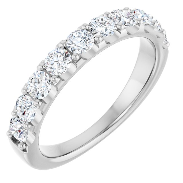 14K White Gold 9/10 CTW Anniversary Band, 3.5 mm — Natural or Lab-Grown Diamond