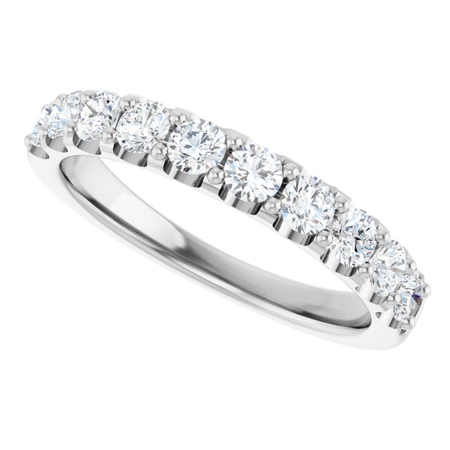 14K White Gold 3/4 CTW Anniversary Band, 3.3 mm — Natural or Lab-Grown Diamond