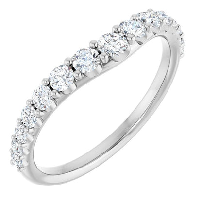 1/2 CTW Natural Diamond Graduated Contour Band