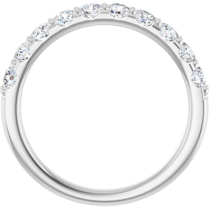 14K White Gold 3/4 CTW Anniversary Band, 3.3 mm — Natural or Lab-Grown Diamond