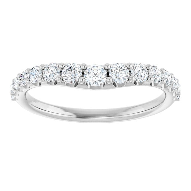1/2 CTW Natural Diamond Graduated Contour Band