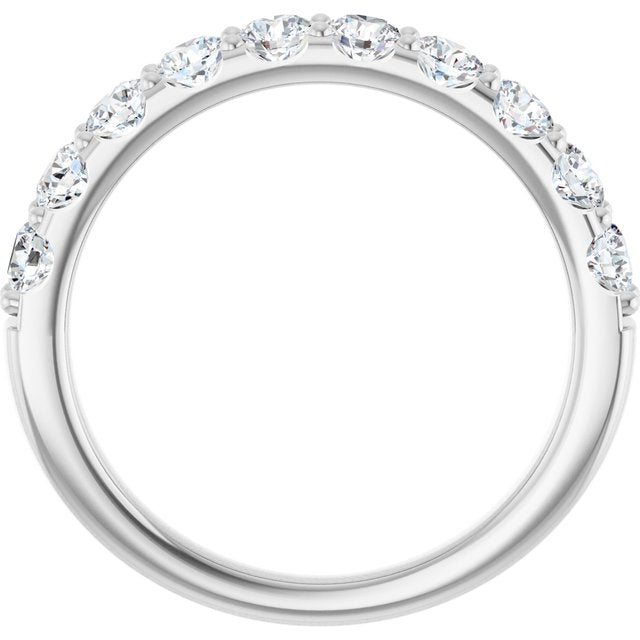 14K White Gold 9/10 CTW Anniversary Band, 3.5 mm — Natural or Lab-Grown Diamond