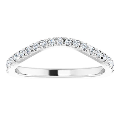 1/4 CTW Natural Diamond French-Set Matching Band, 4.33 mm