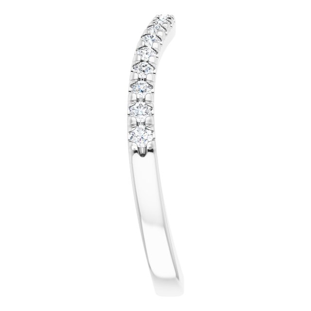 1/4 CTW Natural Diamond French-Set Matching Band, 4.33 mm