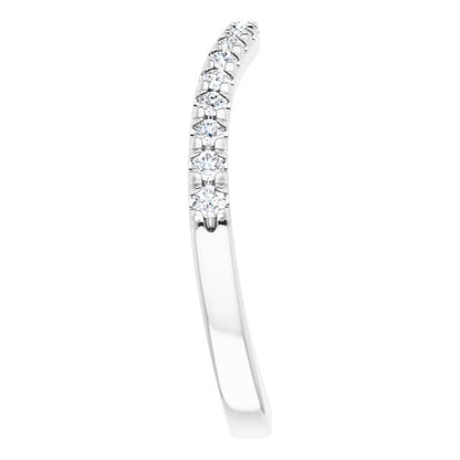 1/4 CTW Natural Diamond French-Set Matching Band, 4.33 mm