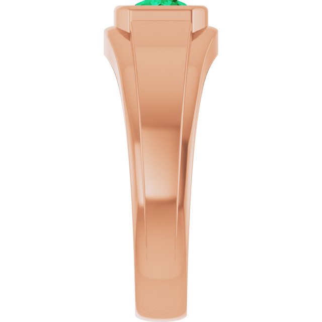 Natural Emerald & .08 CTW Natural Diamond Ring