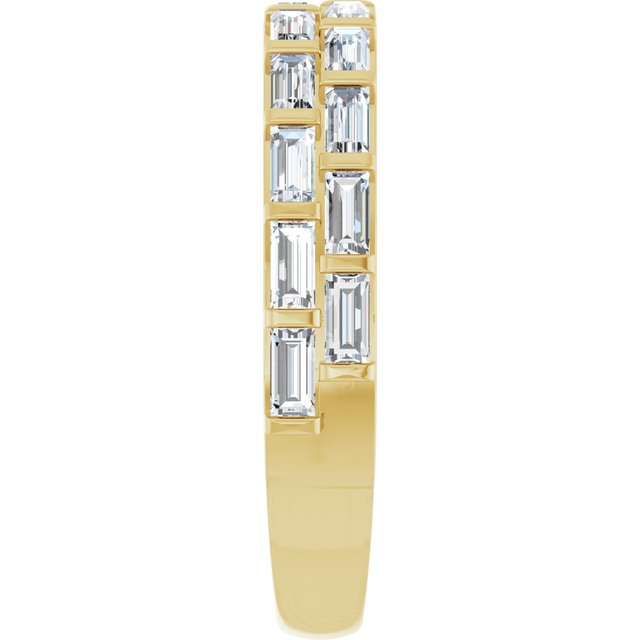 7/8 CTW Lab-Grown Diamond Double Row Anniversary Band