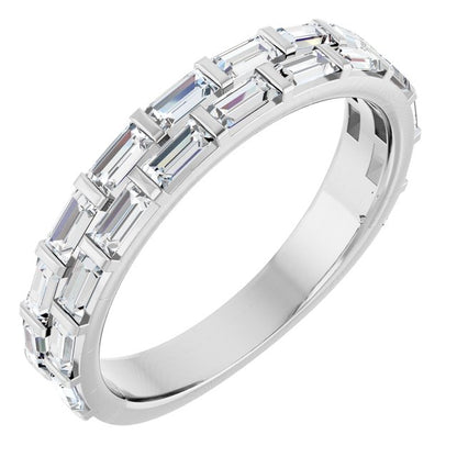 9/10 CTW Natural Diamond Double Row Anniversary Band