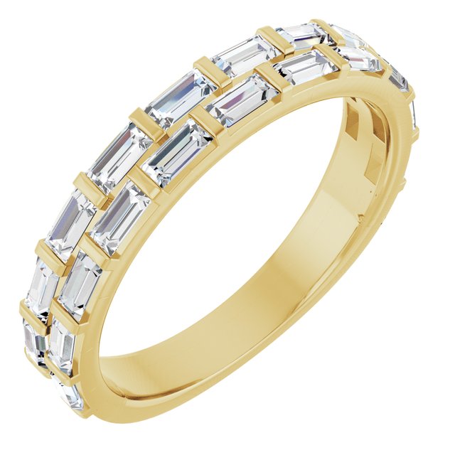 7/8 CTW Lab-Grown Diamond Double Row Anniversary Band
