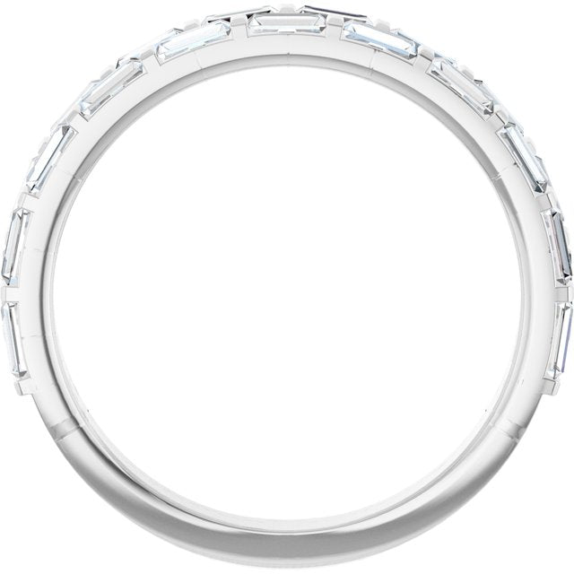 9/10 CTW Natural Diamond Double Row Anniversary Band