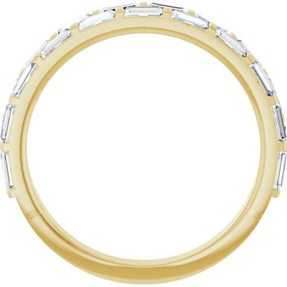 7/8 CTW Lab-Grown Diamond Double Row Anniversary Band