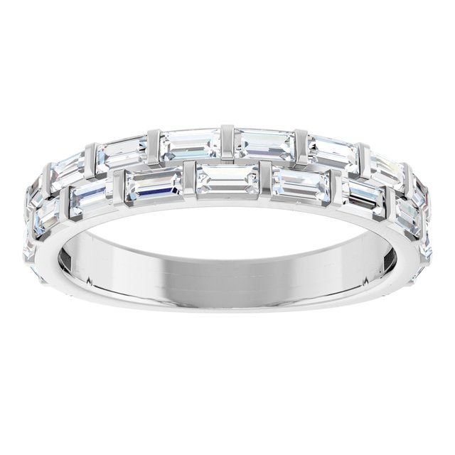 9/10 CTW Natural Diamond Double Row Anniversary Band