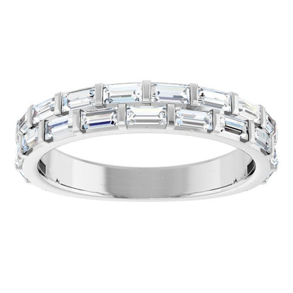 9/10 CTW Natural Diamond Double Row Anniversary Band