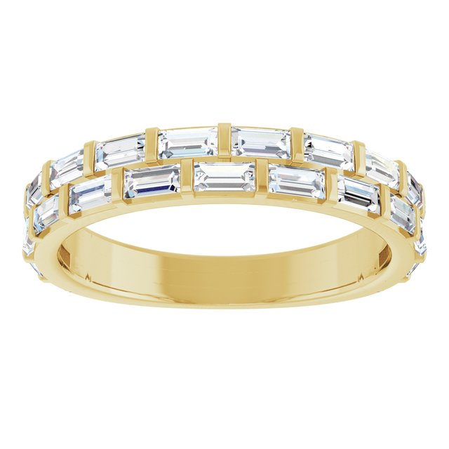 7/8 CTW Lab-Grown Diamond Double Row Anniversary Band