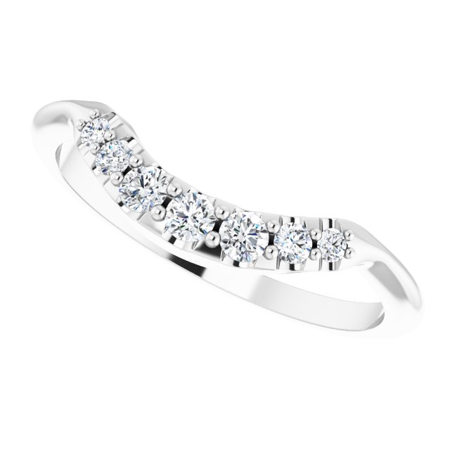 1/5 CTW Natural Diamond Contour Band, 5.5 mm