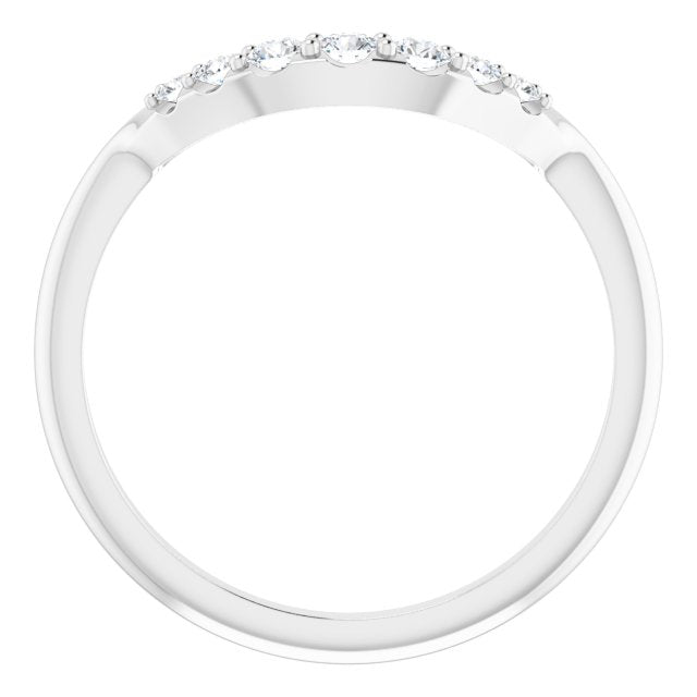 1/5 CTW Natural Diamond Contour Band, 5.5 mm