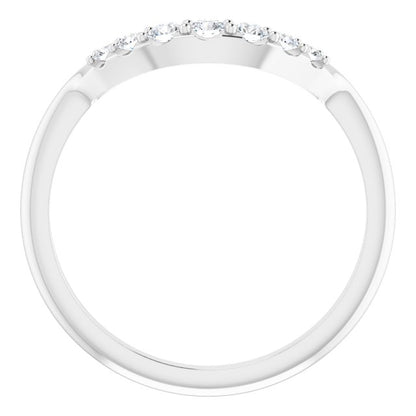 1/5 CTW Natural Diamond Contour Band, 5.5 mm