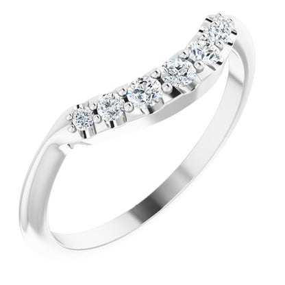1/5 CTW Natural Diamond Contour Band, 5.5 mm