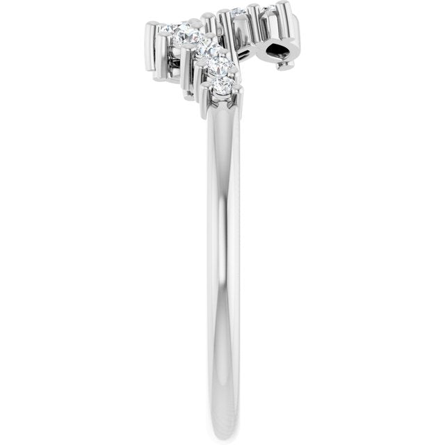 1/3 CTW Natural Diamond Contour Band, 8.1 x 8.1 mm