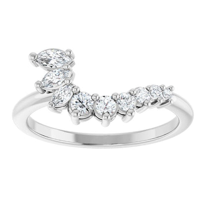 1/3 CTW Natural Diamond Contour Band, 8.1 x 8.1 mm