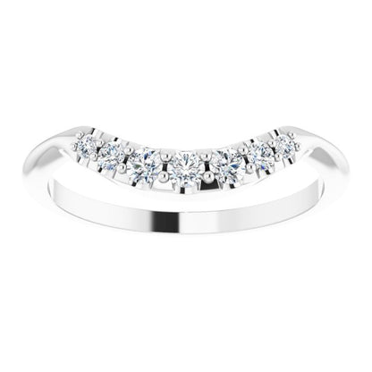 1/5 CTW Natural Diamond Contour Band, 5.5 mm