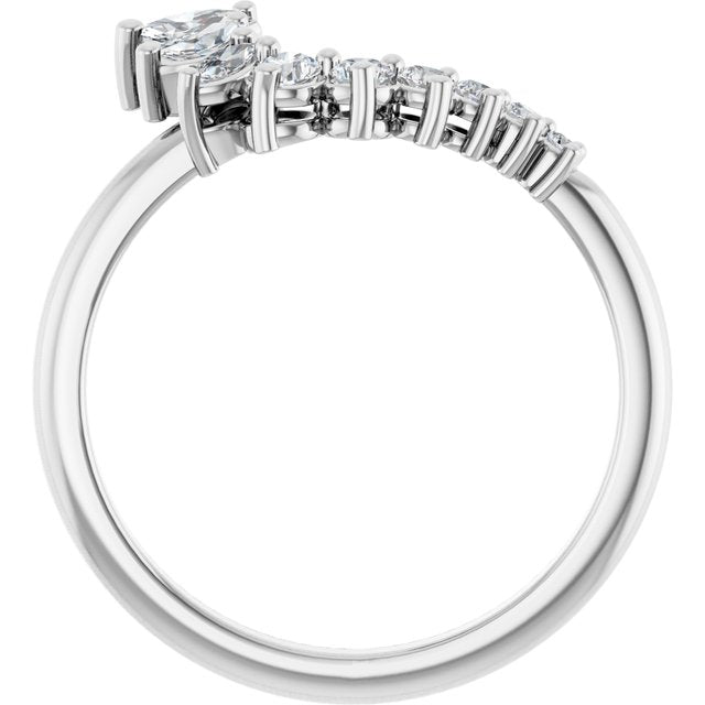 1/3 CTW Natural Diamond Contour Band, 8.1 x 8.1 mm
