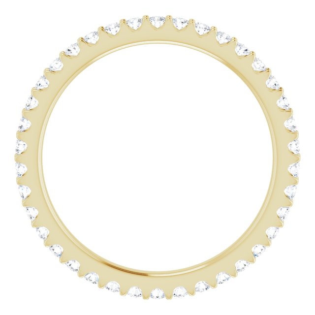 3/8 CTW Natural Diamond Eternity Band, 1.8 mm, Shared-Prong