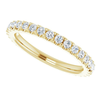 5/8 CTW Natural Diamond Eternity Band, 2.2 mm, Shared-Prong